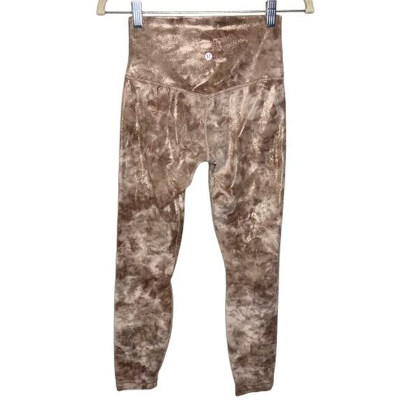 Lululemon Align High-Rise Pant Size 6 25" Shine Diamond Dye Misty Shell Cacao - Picture 2 of 16